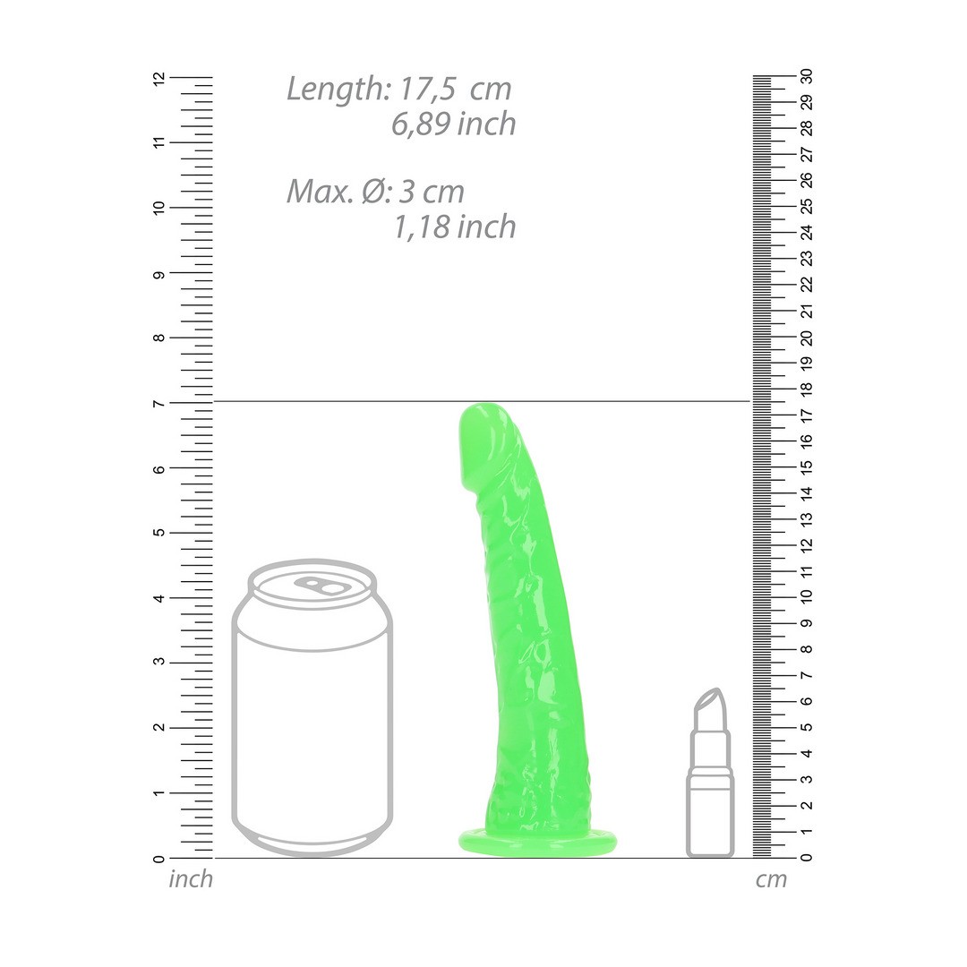 DILDO SLIM REALISTIC GLOW IN THE DARK 6'' / 15,5 CM REALROCK - Image 6