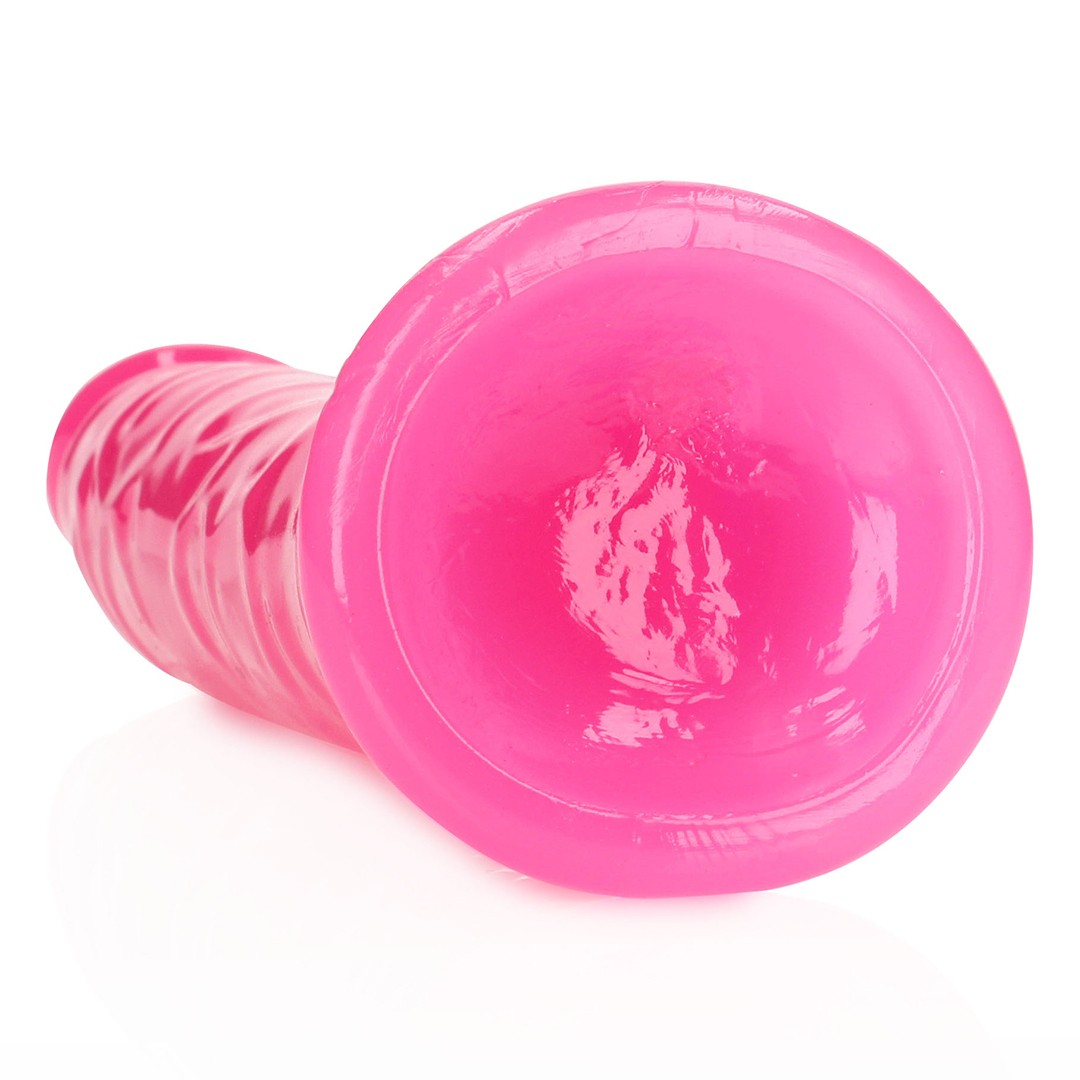 DILDO SLIM REALISTIC GLOW IN THE DARK 9'' / 22,5 CM ROSA REALROCK - Image 5