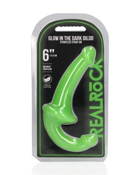STRAP-ON SEM ARNÊS GLOW IN THE DARK 6'' / 13,5 CM REALROCK