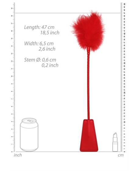 ESPANADOR DE PLUMAS COM CHIBATA VERMELHA OUCH!