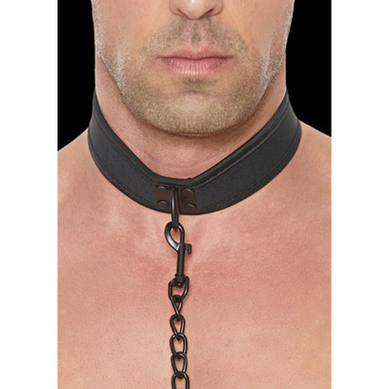 COLEIRA EM NEOPRENO PRETO COM TRELA OUCH! - Image 7