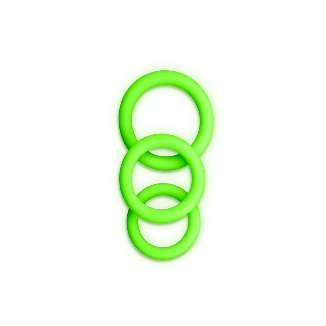 CONJUNTO DE 3 ANÉIS PARA O PÉNIS GLOW IN THE DARK OUCH! - Image 4