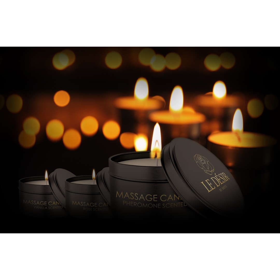 VELA DE MASSAGEM COM AROMA A ROSAS EROTIC 100 GR LE DÉSIR - Image 4