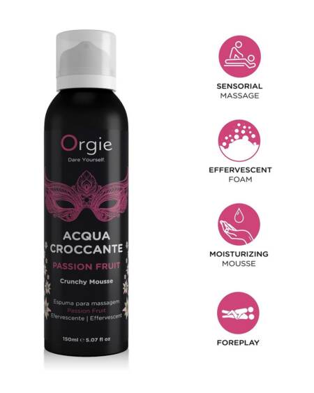 ESPUMA DE MASSAGEM CRACKELING ACQUA CROCCANTE DE MARACUJÁ 150ML ORGIE