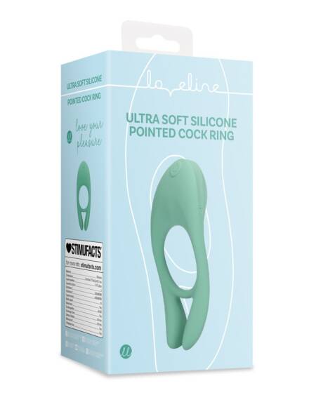 ANEL PARA O PÉNIS ULTRA SOFT SILICONE POINTED BLUE GRASS LOVELINE