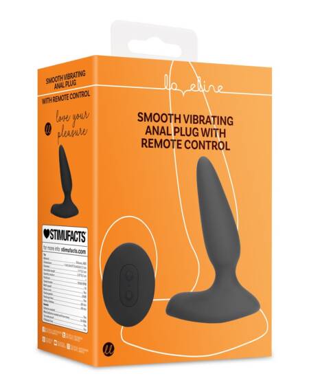 PLUG ANAL COM VIBRAÇÃO E COMANDO SMOOTH VIBRATING LICORICE BLACK LOVELINE