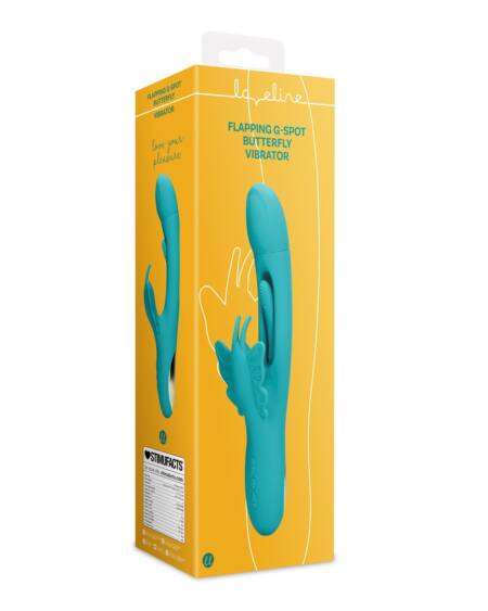 VIBRADOR BUTTERFLY FLAPPING G-SPOT PEACOCK BLUE LOVELINE