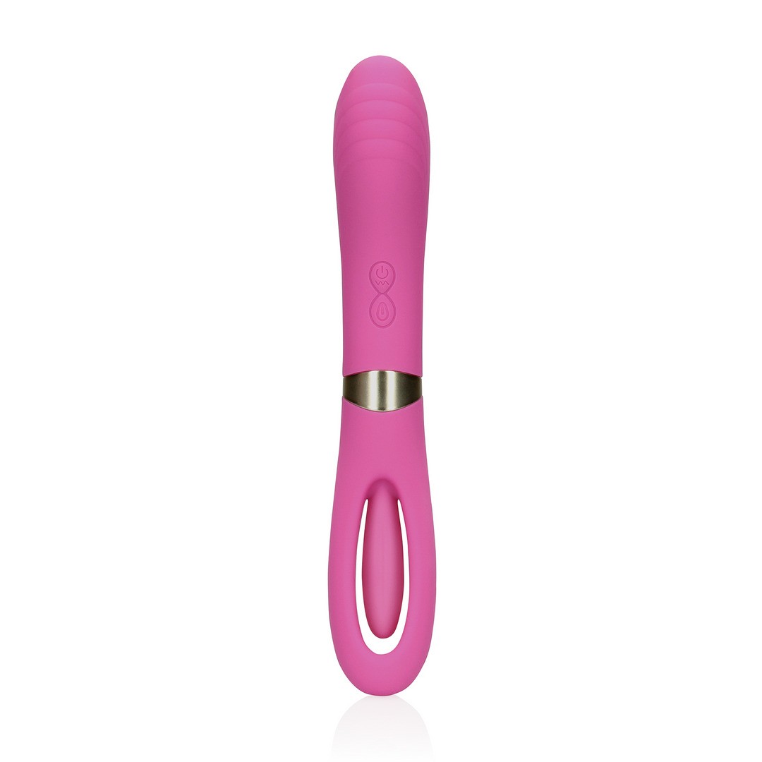 VIBRADOR DOUBLE-SIDED FLAPPING AND G-SPOT EXUBERANT PINK LOVELINE - Image 5