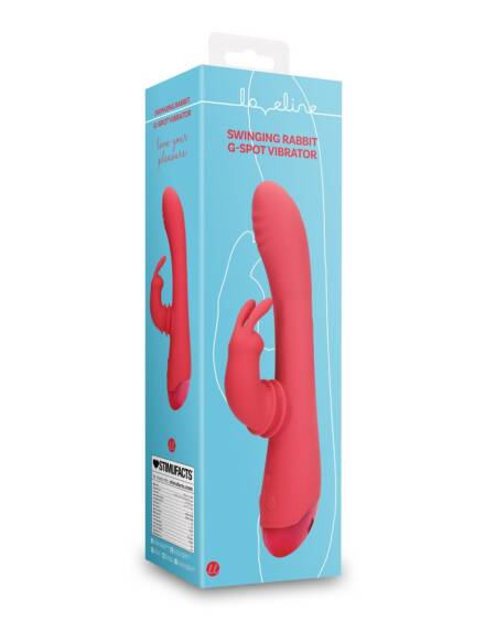 VIBRADOR SWINGING RABBIT G-SPOT BRIGHTO RED LOVELINE