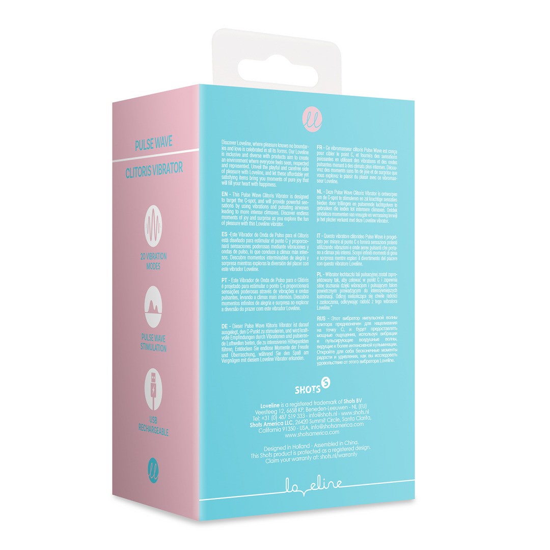 ESTIMULADOR PULSE WAVE CLITORIS VIBRATOR ARCTIC BLUE LOVELINE - Image 3