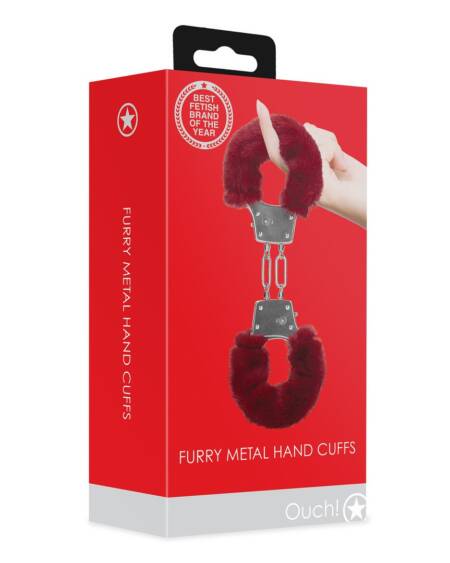 ALGEMAS COM PELÚCIA FURRY METAL VERMELHO OUCH!