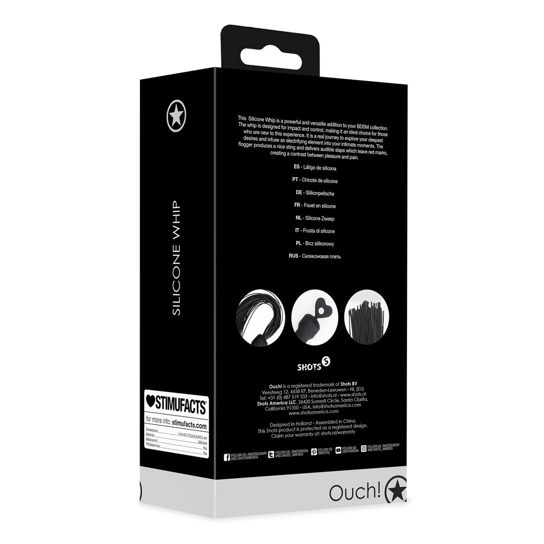 CHICOTE EM SILICONE PRETO OUCH! - Image 3
