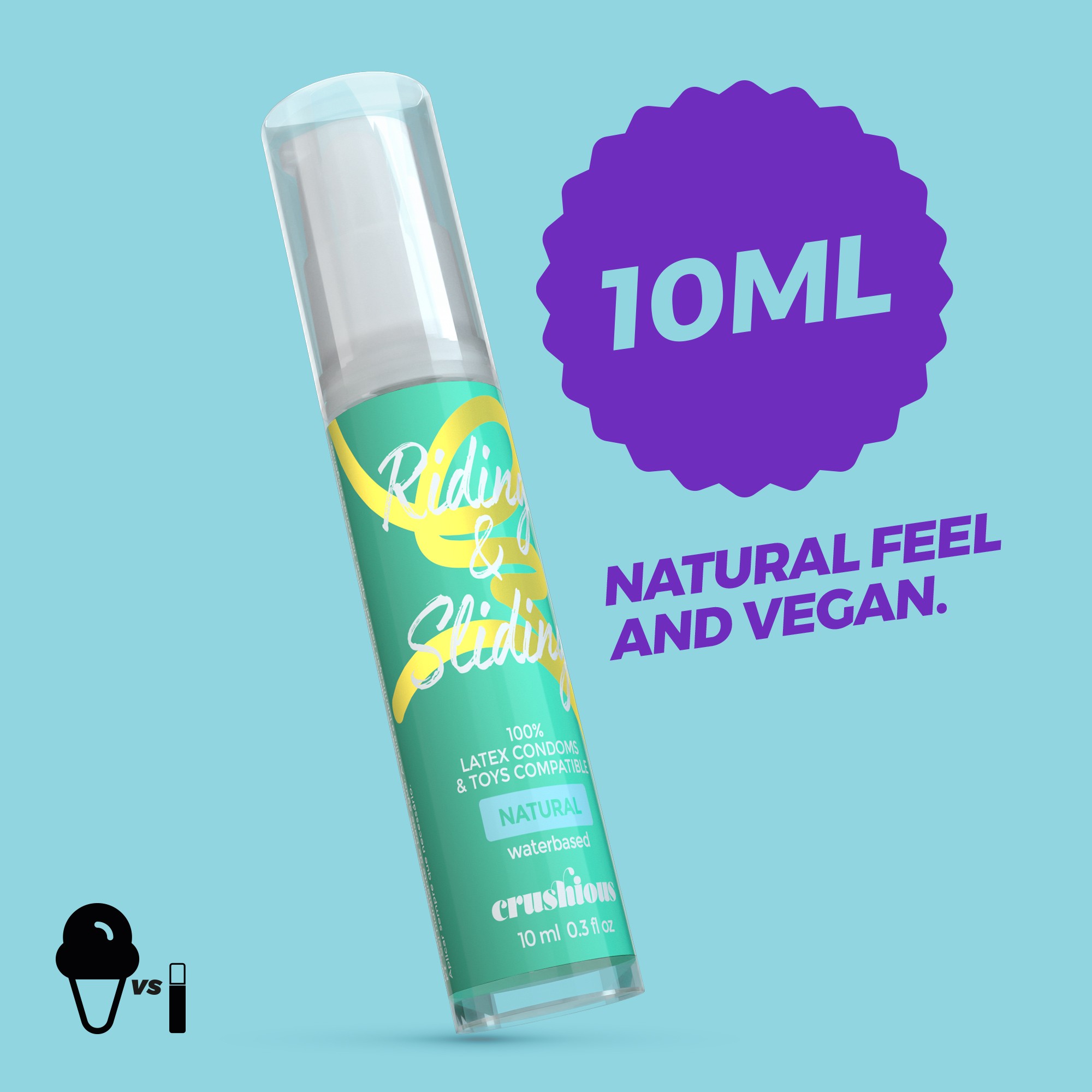 GEL LUBRIFICANTE RIDING & SLIDING À BASE DE ÁGUA CRUSHIOUS 10ML - Image 7