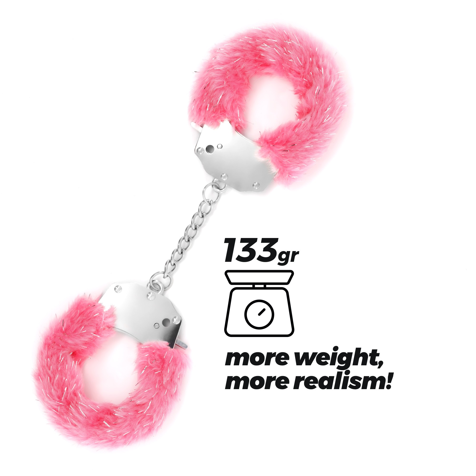 SPANGLE ESPOSAS DE METAL CON PELUCHE ROSA CRUSHIOUS - Image 6