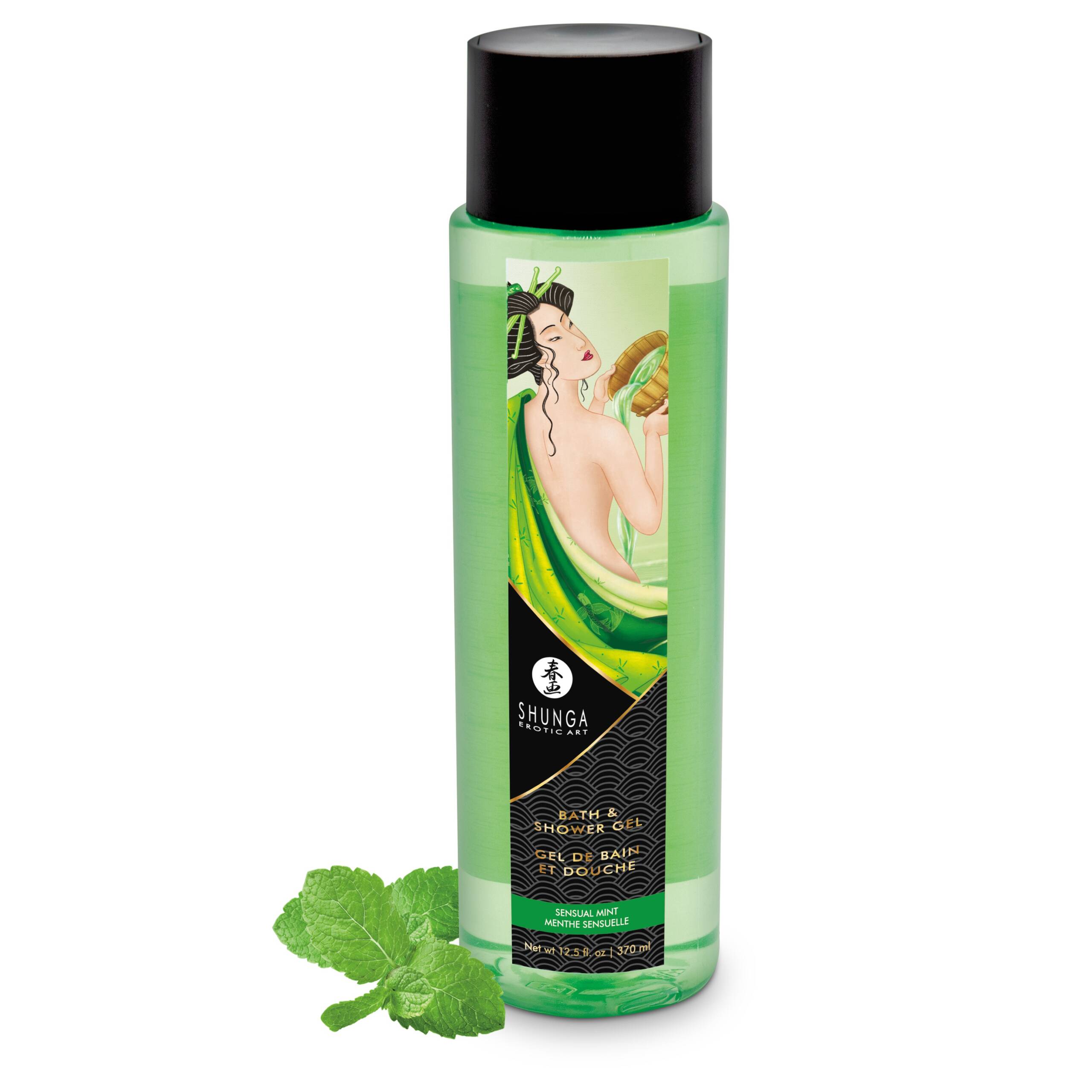 GEL DE DUCHE E BANHO - MENTA SENSUAL - 12.5 FL OZ / 370 ML - SHUNGA EROTIC ART - Image 3