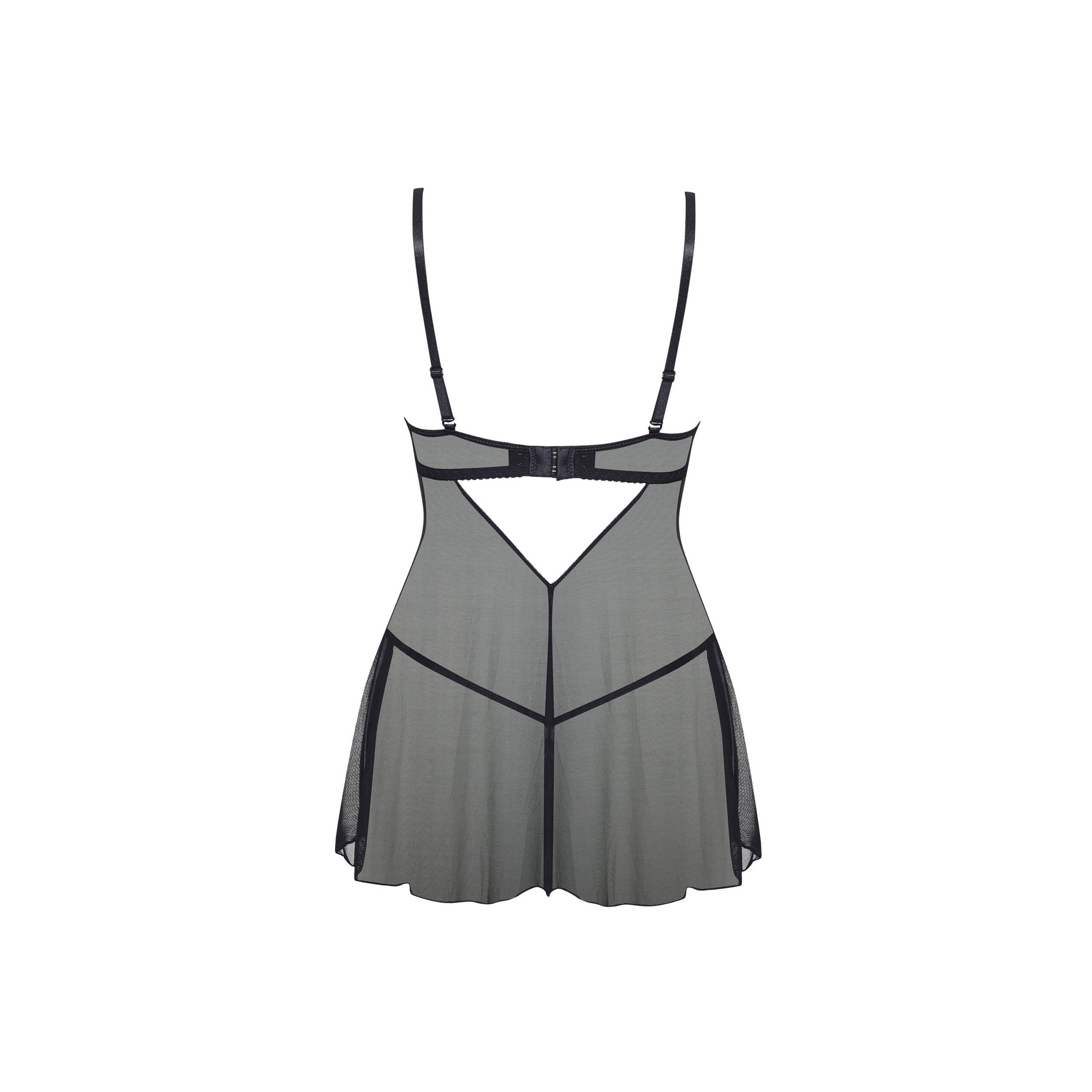 CAMISA DE NOITE E TANGA MARIANA PRETA BEAUTY NIGHT FASHION - Image 8