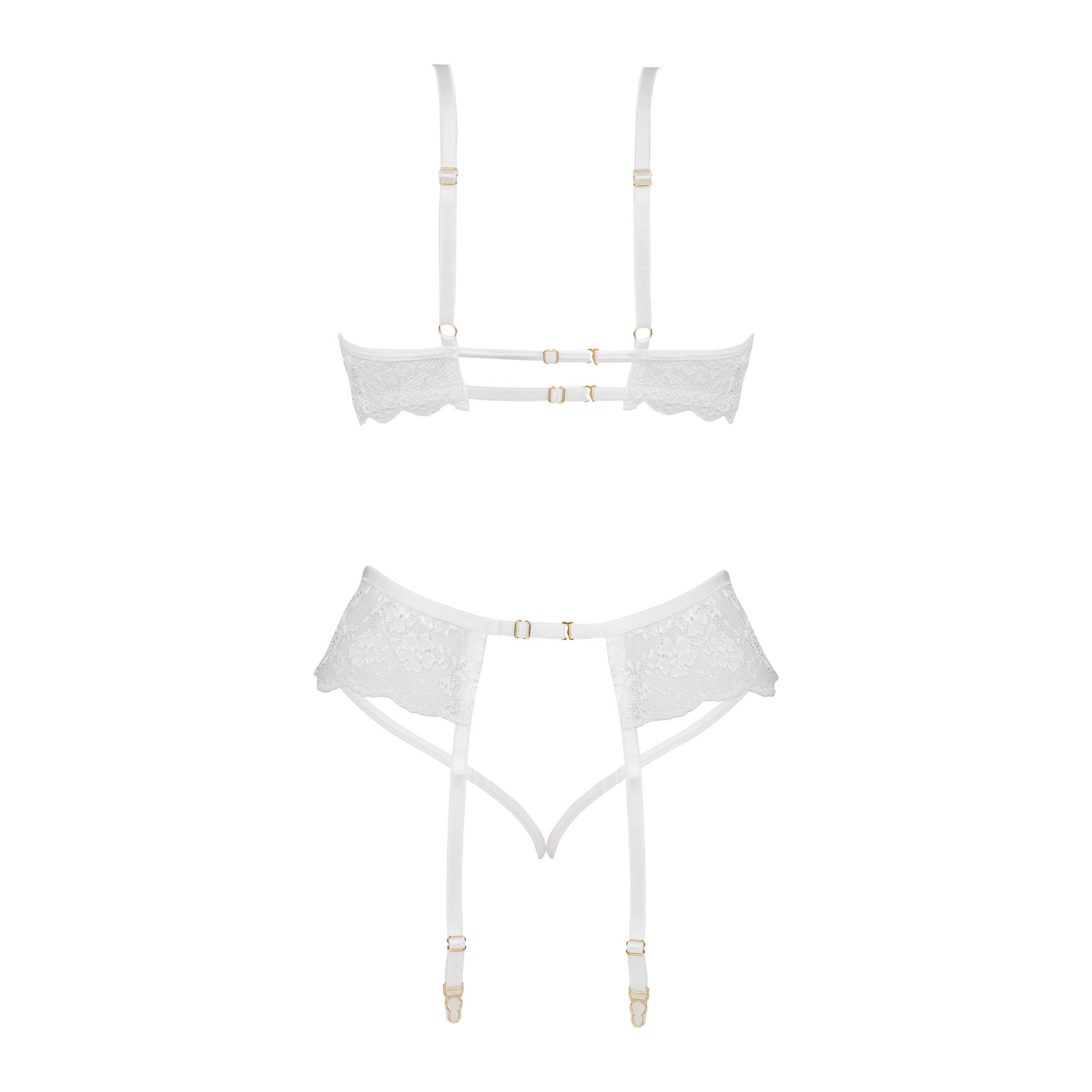 CONJUNTO DE 3 PEÇAS ROSE BRANCO BEAUTY NIGHT FASHION - Image 9