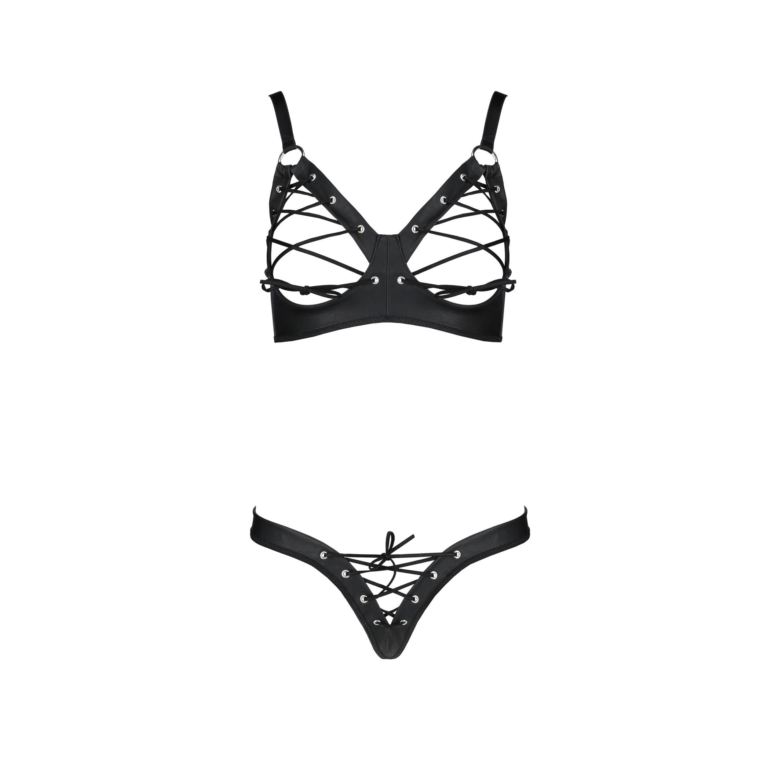CONJUNTO DE 2 PEÇAS CELIN BIKINI PRETO TAMANHO QUEEN PASSION - Image 3