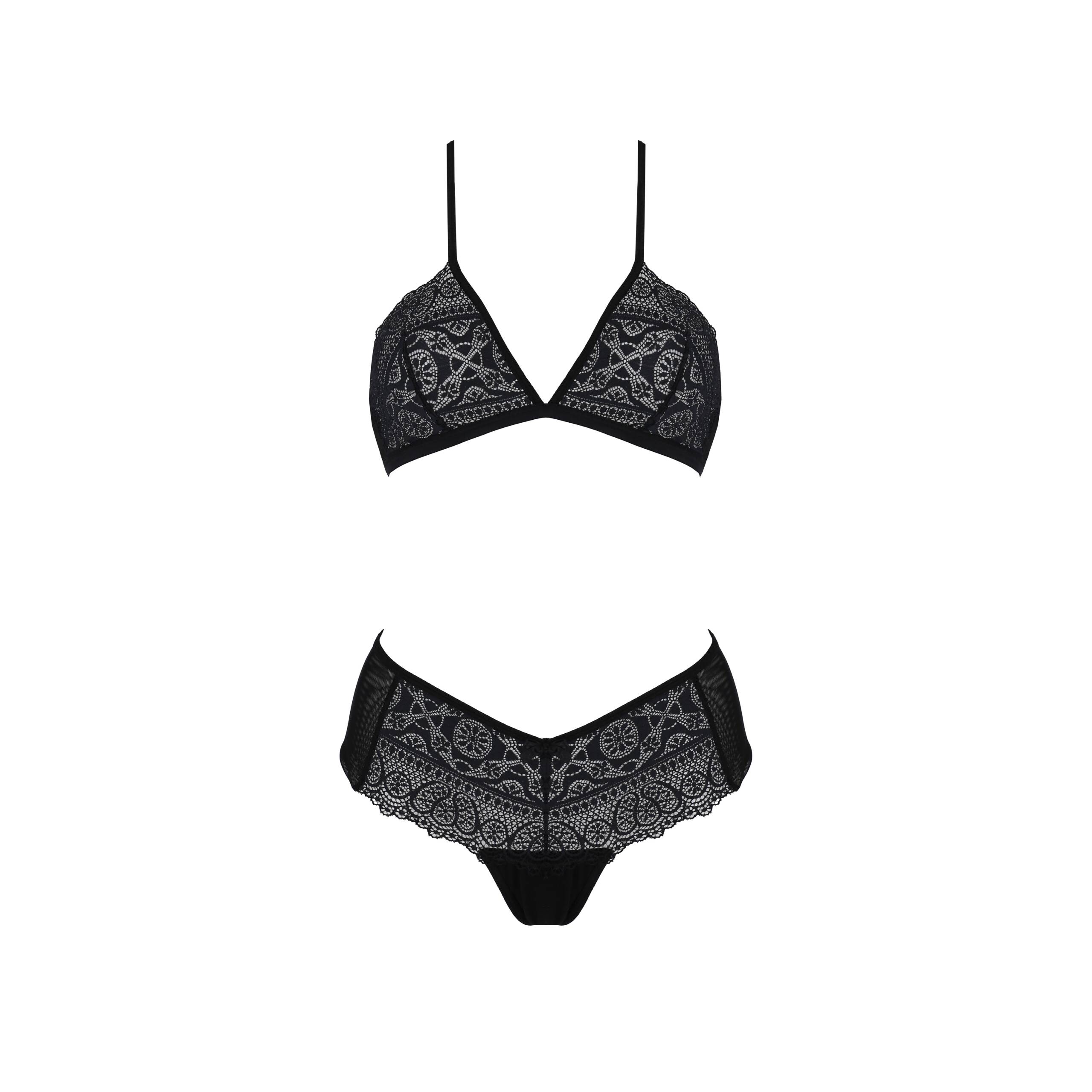CONUNTO DE 2 PEÇAS KERRIA BIKINI PRETO ECO COLLECTION PASSION - Image 3