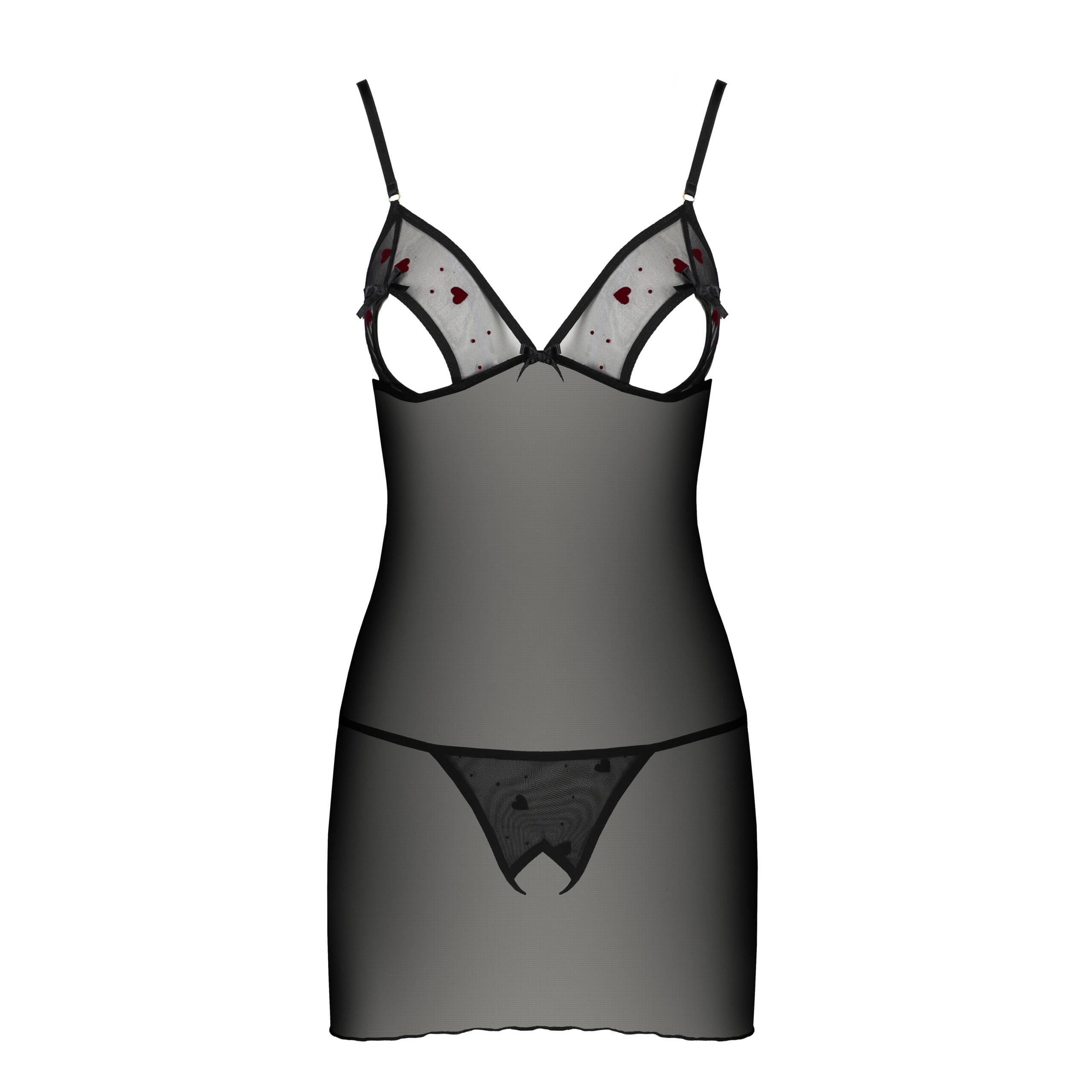 CAMISA DE NOITE E TANGA LOVELIA PRETO PASSION - Image 3