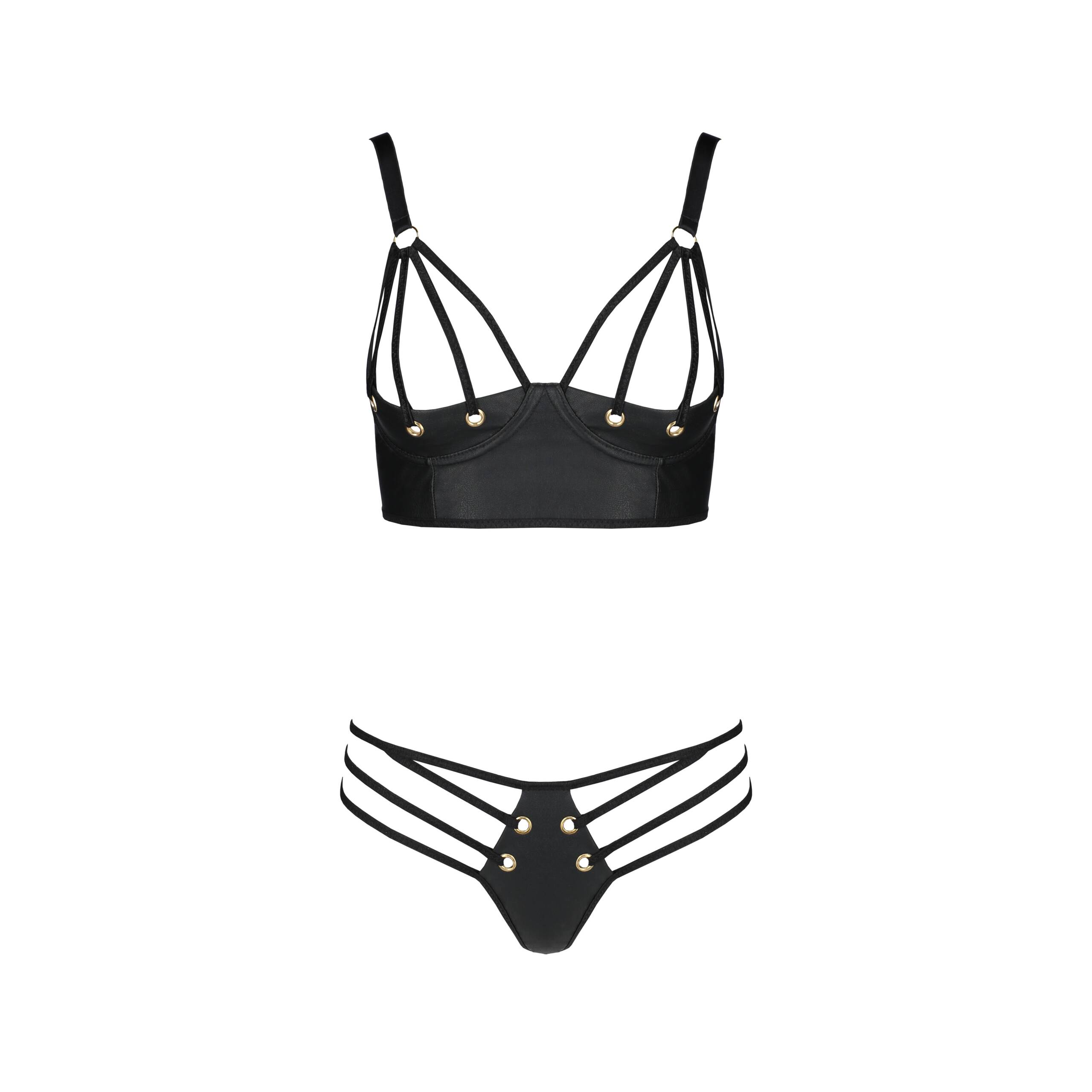 CONJUNTO DE 2 PEÇAS MALWIA BIKINI PRETO TAMANHO QUEEN PASSION - Image 3