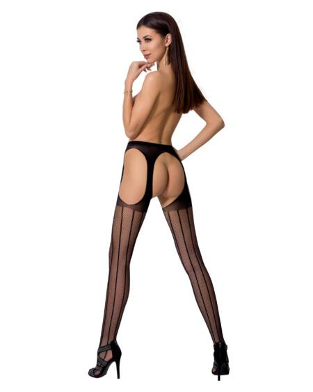 COLLANTS COM EFEITO DE LIGAS S018 PRETAS EROTIC LINE PASSION