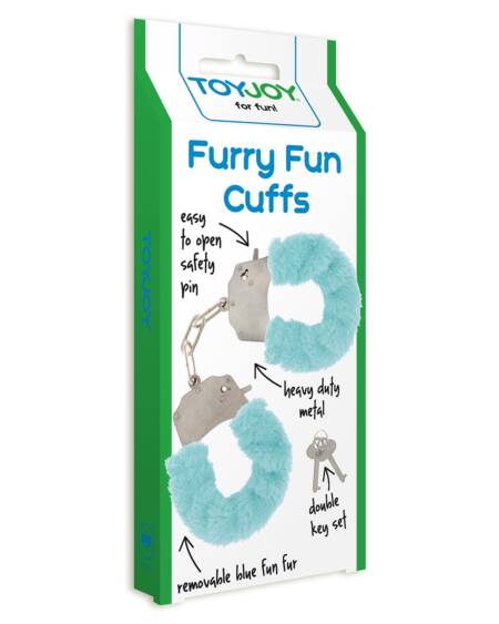 ALGEMAS COM PELÚCIA FURRY FUN AZUL CLARO TOYJOY