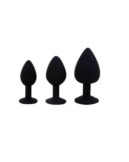 CONJUNTO DE JOIAS PARA TREINO ANAL PRETO CANDY LUST