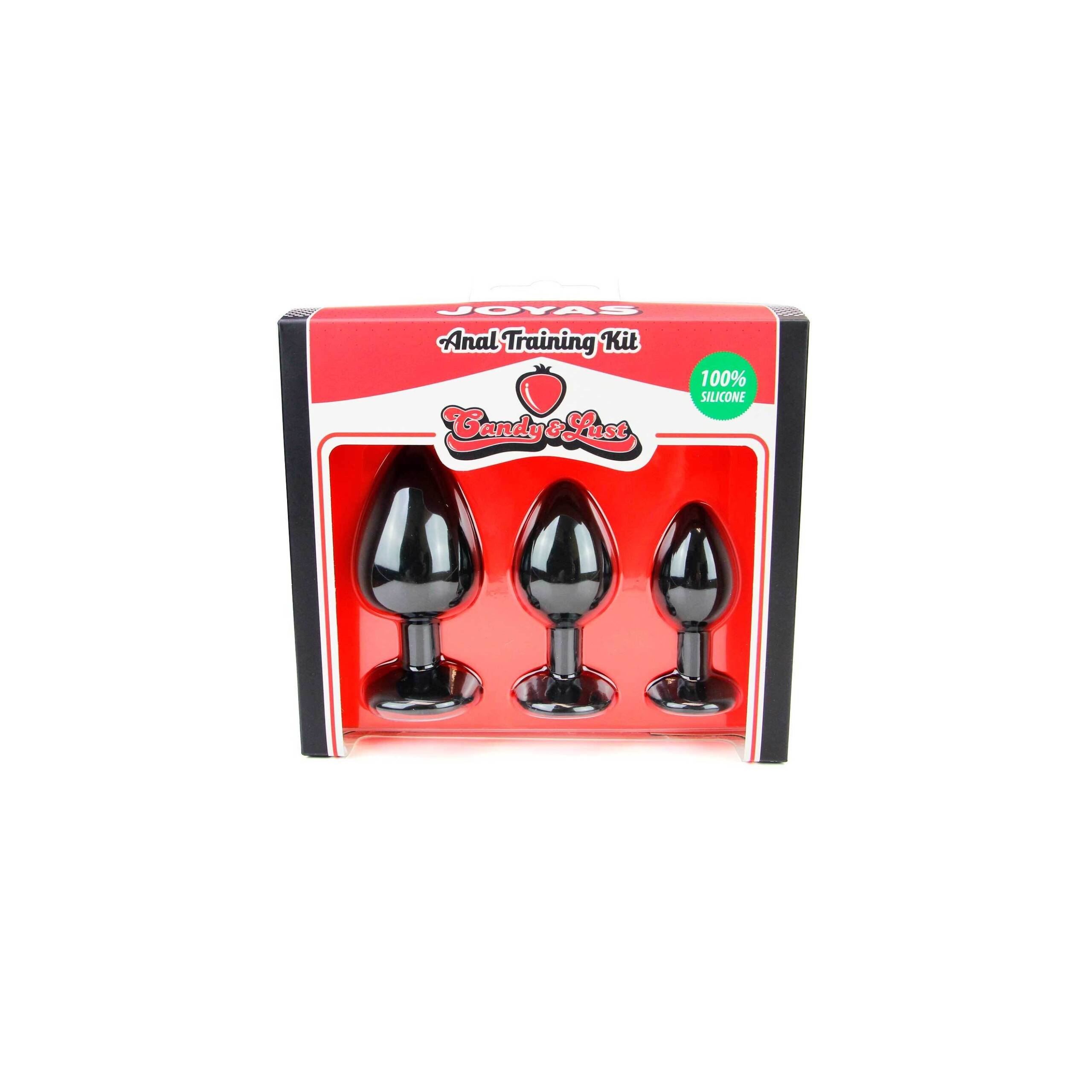 CONJUNTO DE JOIAS PARA TREINO ANAL PRETO CANDY LUST - Image 4