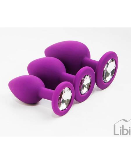 CONJUNTO DE JOIAS PARA TREINO ANAL ROXO CANDY LUST