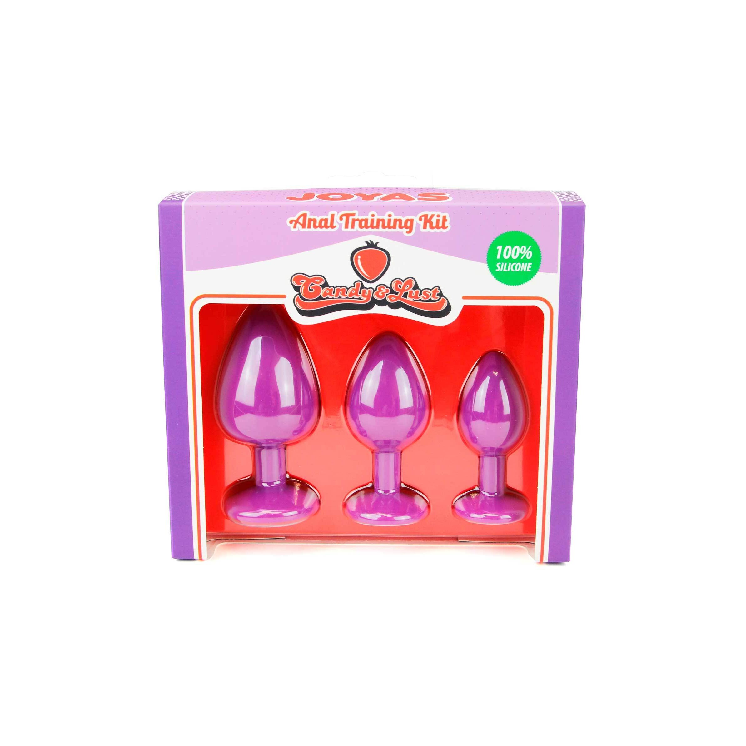 CONJUNTO DE JOIAS PARA TREINO ANAL ROXO CANDY LUST - Image 4