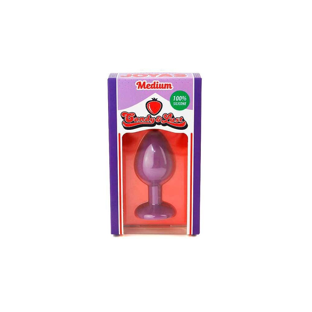 PLUG ANAL DE SILICONE COM JOIA ROXO CANDY LUST - Image 4