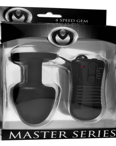 PLUG ANAL VIBRATÓRIO COM JOIA E COMANDO PARAGON MASTER SERIES