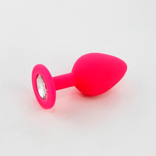 PLUG ANAL DE SILICONE COM JOIA ROSA CANDY LUST - Image 5