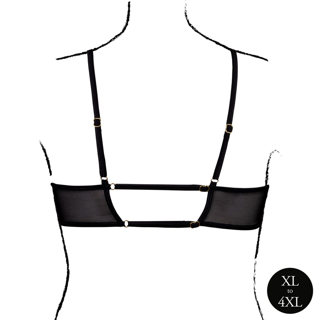 SUTIÃ KEYHOLE MESH PRETO TAMANHO QUEEN LE DÉSIR - Image 6
