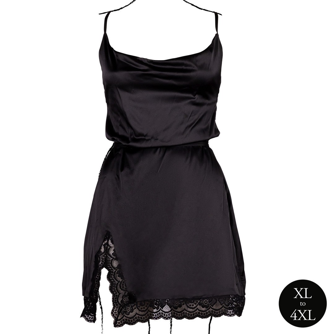 VESTIDO OPEN BACK PRETO TAMANHO QUEEN LE DÉSIR - Image 5