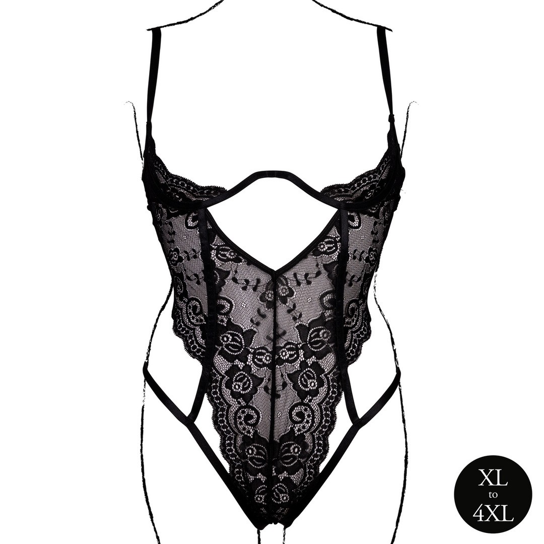BODY LACE UNDERWIRED PRETO TAMANHO QUEEN LE DÉSIR - Image 5