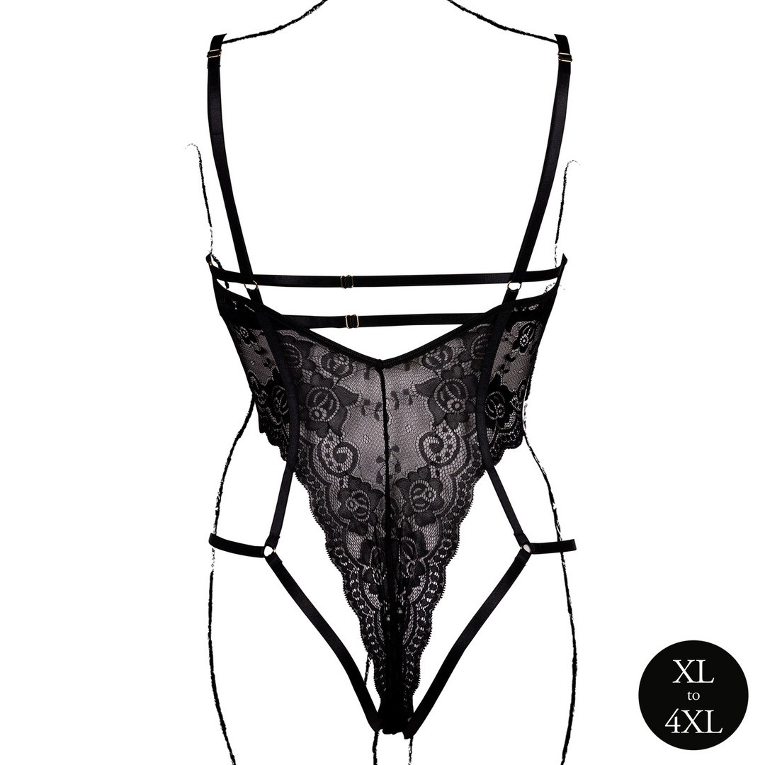 BODY LACE UNDERWIRED PRETO TAMANHO QUEEN LE DÉSIR - Image 6