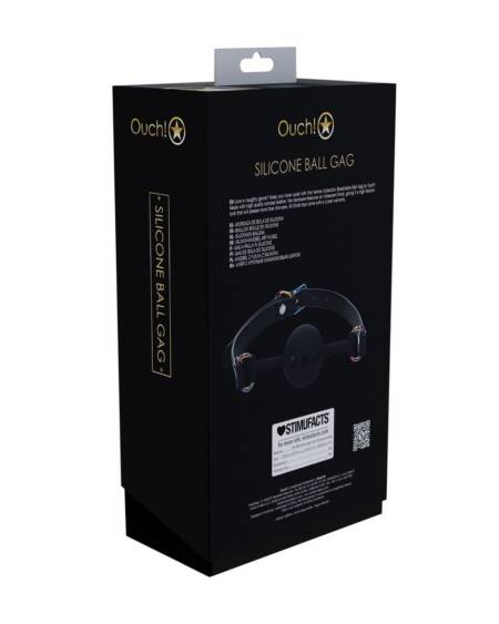 MORDAÇA DE SILICONE RESPIRÁVEL VENICE COLLECTION PRETO OUCH!