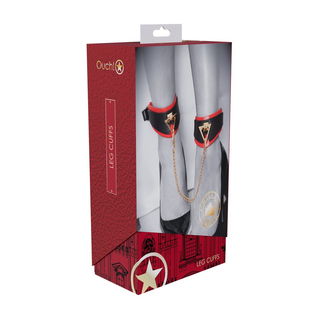ALGEMAS DE TORNOZELOS MILAN COLLECTION PRETO/VERMELHO OUCH! - Image 4