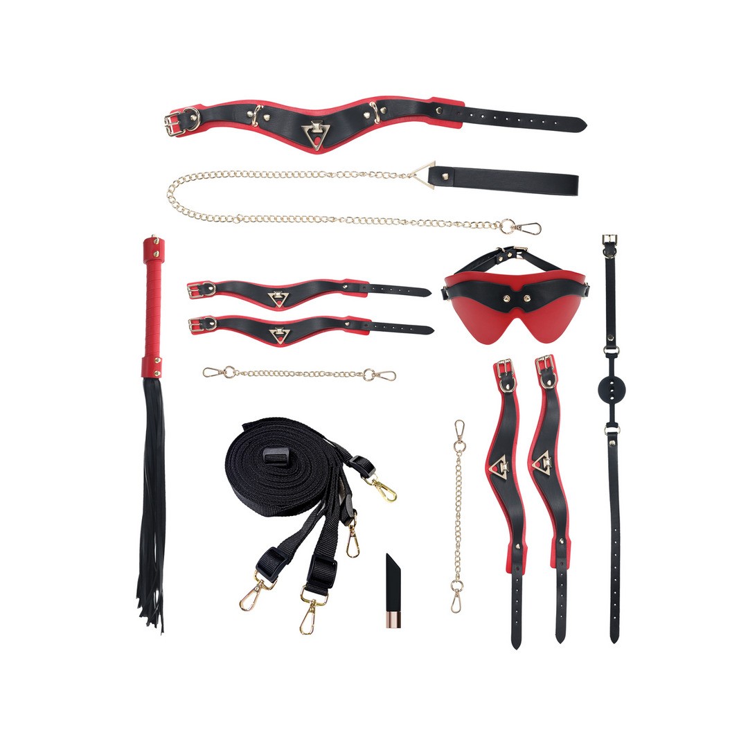 KIT COM BOLSA MILAN COLLECTION PRETO/VERMELHO OUCH!