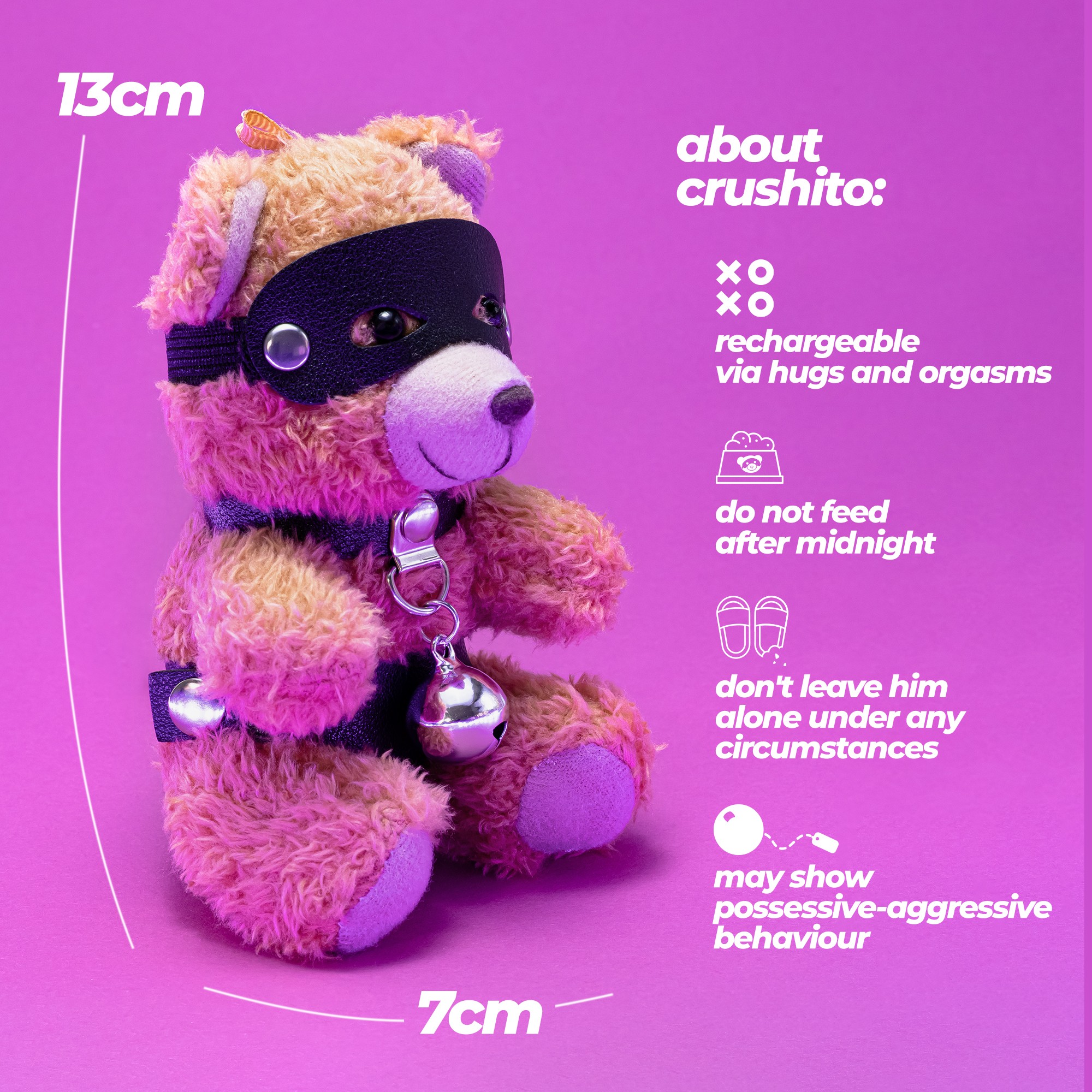 PORTA CHAVES URSO CRUSHITO COM GUIZO CRUSHIOUS - Image 5