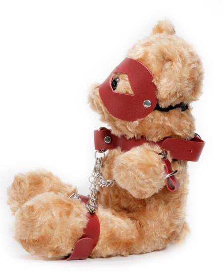 URSO DE PELÚCIA BONDAGE CRUSHITO VERMELHO 31CM CRUSHIOUS
