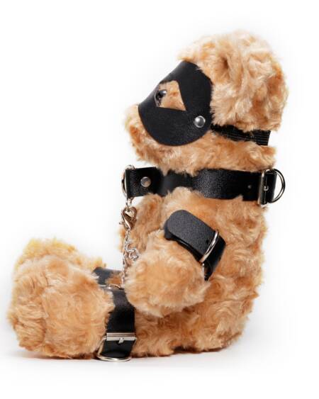 URSO DE PELÚCIA BONDAGE CRUSHITO PRETO 31CM CRUSHIOUS