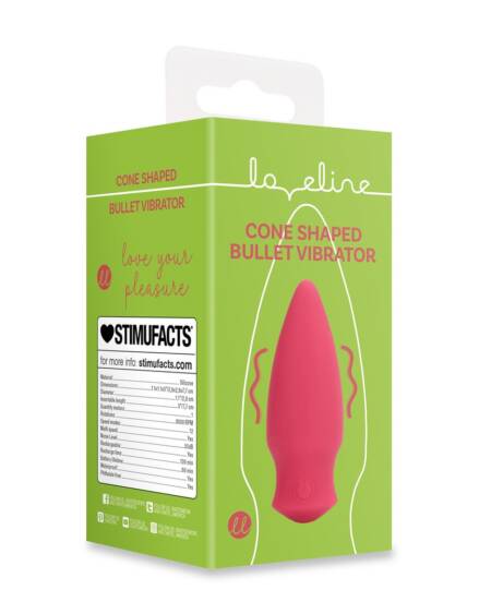 BALA VIBRATÓRIA CÓNICA BLUSHING VERMELHO LOVELINE