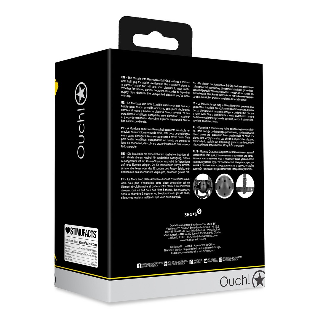 AÇAIME COM MORDAÇA PRETO XTREME OUCH! - Image 4