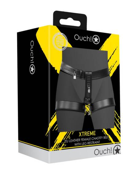 CINTO DE CASTIDADE COM RESTRIÇÕES DE PERNAS XTREME OUCH!