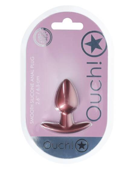 PLUG ANAL SMOOTH SILICONE SMALL 2.6 /6,5 CM ROSE GOLD OUCH!