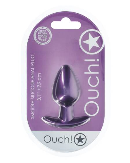 PLUG ANAL SMOOTH SILICONE MEDIUM 3,1 /7,9 CM METALLIC PURPLE OUCH!