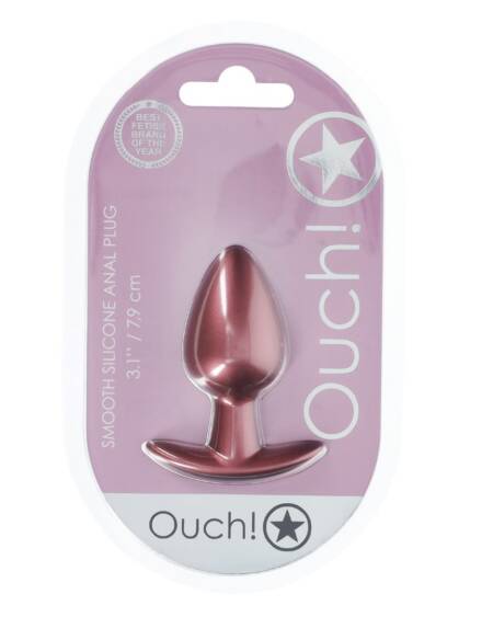 PLUG ANAL SMOOTH SILICONE MEDIUM 3,1 /7,9 CM ROSE GOLD OUCH!